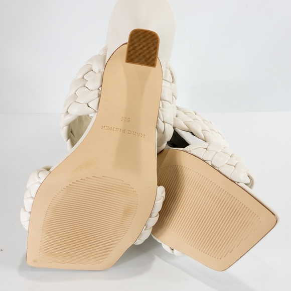 Marc Fisher Toree Heel Sandals Cream -9 - Picture 8 of 9